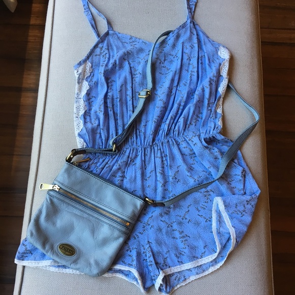 Urban Outfitters Other - Pins & Needles | Blue and White Floral Romper | M